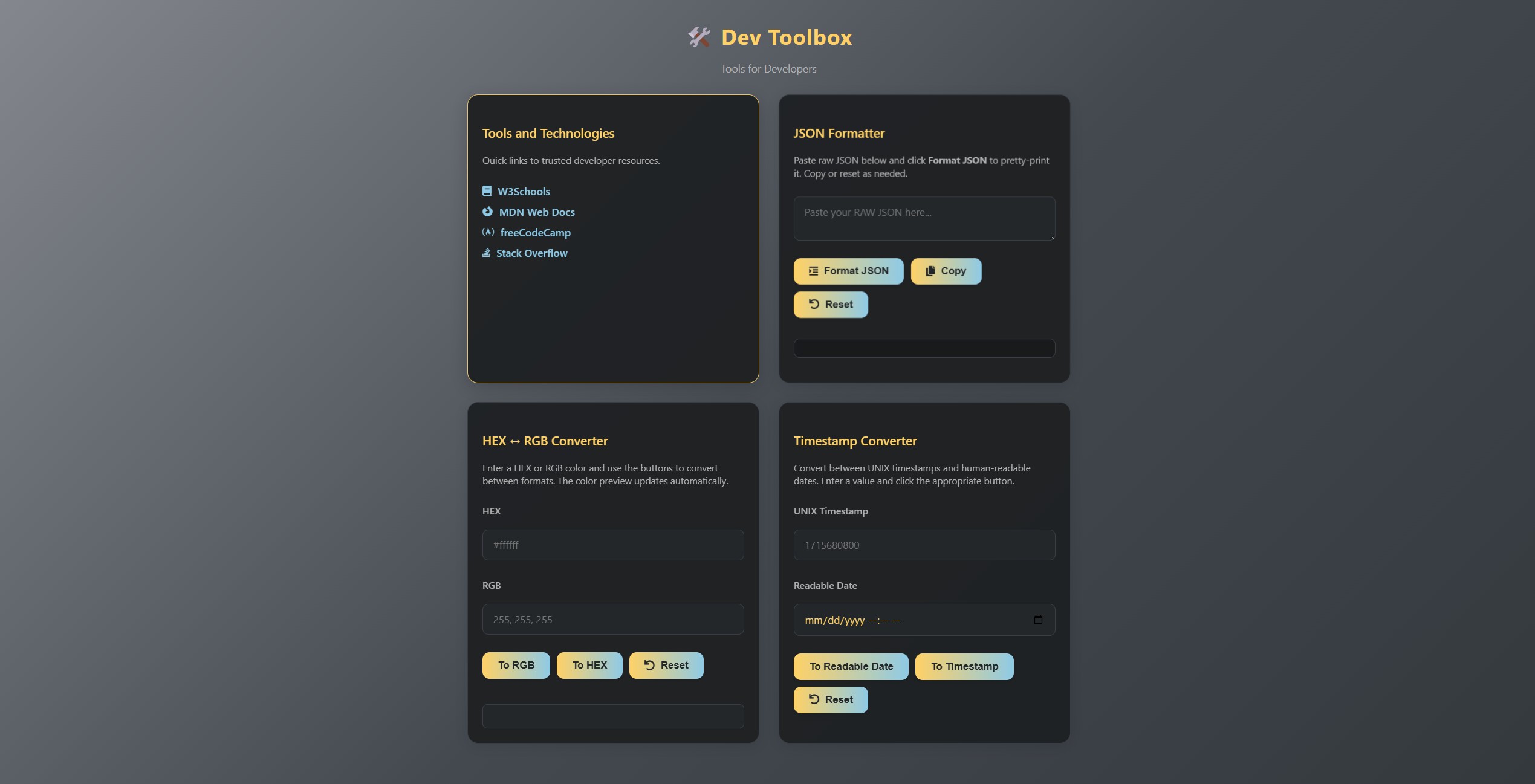 devToolbox screenshot